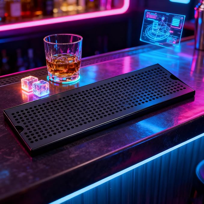 Teas Drainage Plate Metal Beer Towers Drip Pan Stainless Steels Tray Drainage Type Plate for Restaurant Kitchen Metal Tower Pan