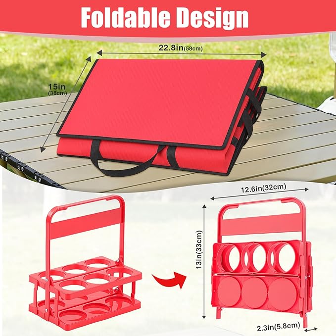 Insulated Food Delivery Bag Pizza Cooler Bag with Hard Bottom &amp Drink Carrier Thermal Hot Cold Grocery Tote for Food Delivery Travel Shopping and Catering(Red23 x 15 x 14 Inch)