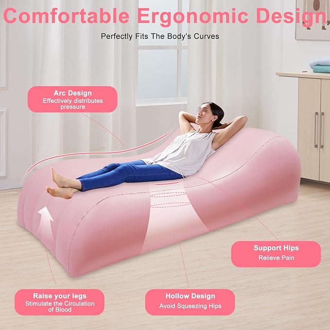 Blow Up Couch Inflatable Couch with Electric Pump BBL Bed After Surgery for Sleeping Post Surgery Recovery &amp Travel Portable Foldable Air Couch for Adults