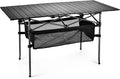 Lightweight Aluminum Folding Camping Table (47” x 21.65” x 26.7”) Portable Roll-Up Design for Outdoor Camping Beach BBQ Patio and Picnic Durable &amp Waterproof with Carrying Bag