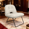 Saucer Accent ChairStylish Foldable Handbag Design for Living Room/Dorm (Beige)