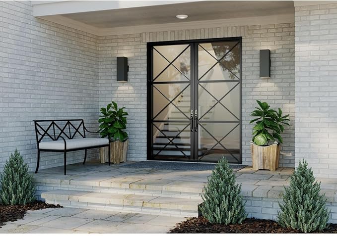 Progress Lighting 6-Inch Aluminum Outdoor Up/Down Wall Lantern Light Square Collection Matte Black P5644-31