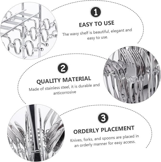 1Set Stainless Steel Cutlery Dishwasher Elegant Forks and Spoons for Dining Room Travel and Office Use Anticorrosive Kitchen Silverware
