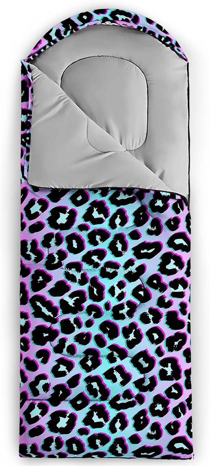 AILONEN Cartoon Camping Sleeping Bag for Boys Girls AdultsLightweight &amp Waterproof3 Season Warm &amp Cold WeatherPortablePrinted Sleeping BagTravelingCampingHiking