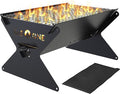 GasOne 15” Portable Charcoal Grill – Foldable BBQ Grill – Camping Grills for Backyard Bonfire Patio – Heavy-Duty Portable Fire Pit – Camp Cooking Gear