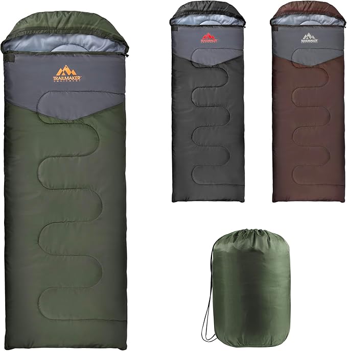10 Pack Bulk Mummy Sleeping Bags for Adults Cold Weather 0 Degree Backpacking Camping Hooded Sleeping Bags for Homeless Adults Scouts Indoors Outdoors