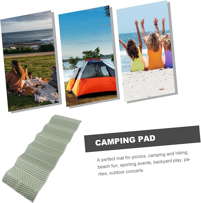Generic Foldable Thick Outdoor Camping Mat Portable Picnic Floor Cushion Lightweight Multi-use Sleeping Pad with Wear-Resistant Material for Garden Stadium Park Travel