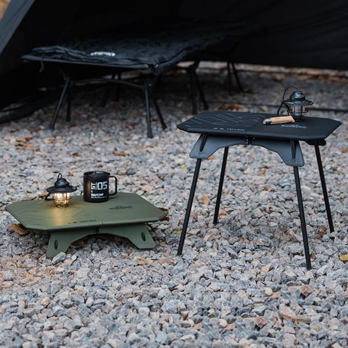 Folding Camp Table 2 in1 Adjustable Height(16 inch/4 inch) Foldable Camping Desk Outdoor Camping Table Picnic Table for Cooking Beach Hiking Travel Fishing BBQ