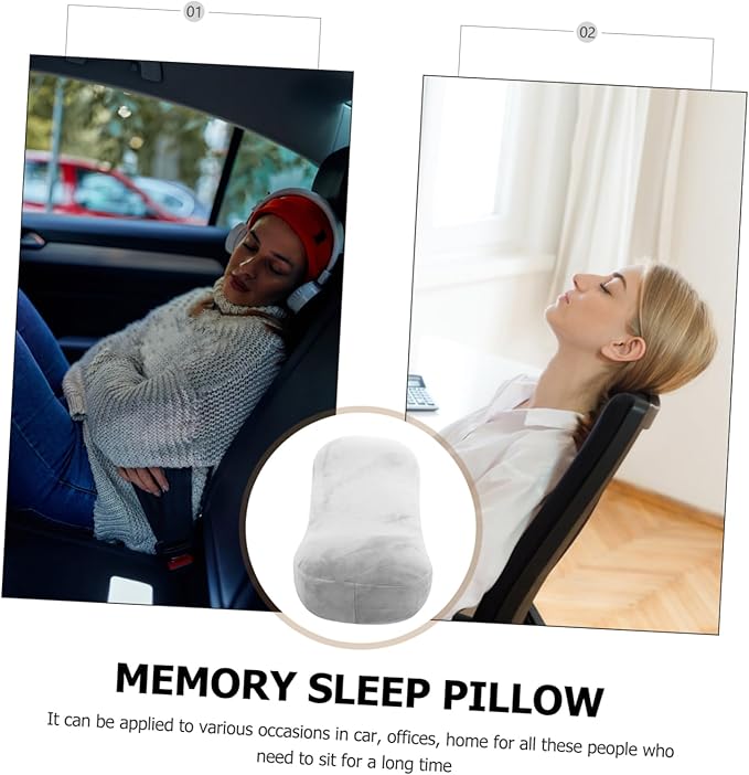 BESPORTBLE 1pcs Comfortable Memory Foam Neck Pillow Portable Sleeping Cushion for Office Travel and Home Supports Head and Neck for Relaxation and Comfort