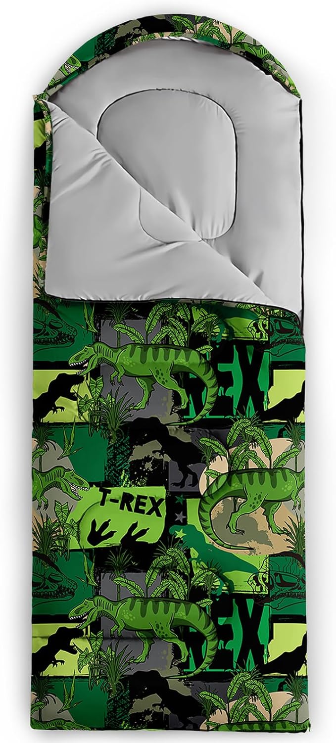 AILONEN Cartoon Car Sleeping BagsLightweight &amp Waterproof3 Season Warm &amp Cool WeatherCute Stars Printed Vehicles Transportation Sleeping Bags for BoysKidsAdults TravellingOutdoors