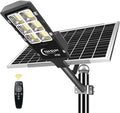 Solar Led Street Lights Outdoor800w Solar Flood Light Fixture High Lumens Dusk to Dawn Security Stadium Lighting Waterproof Pole Light with Motion Sensor for Parking LotGardenYard Court