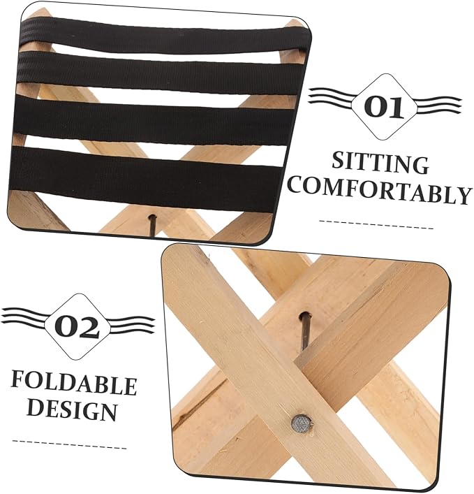 Zerodeko Foldable Camping Stool Portable Stool for Fishing Small Chair Sturdy Material Multi-use