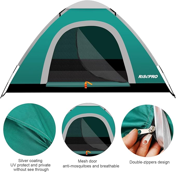 Portable Camping Tent 2 Person Lightweight Waterproof Windproof UV Protection for Outdoor US