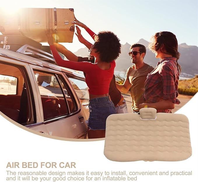 Camping Inflatable Mattress Car Air Mattress with Air Pump Multifunctional Inflatable Sofa Bed Ergonomic Wave Design 72-Hour Leak-Proof Test