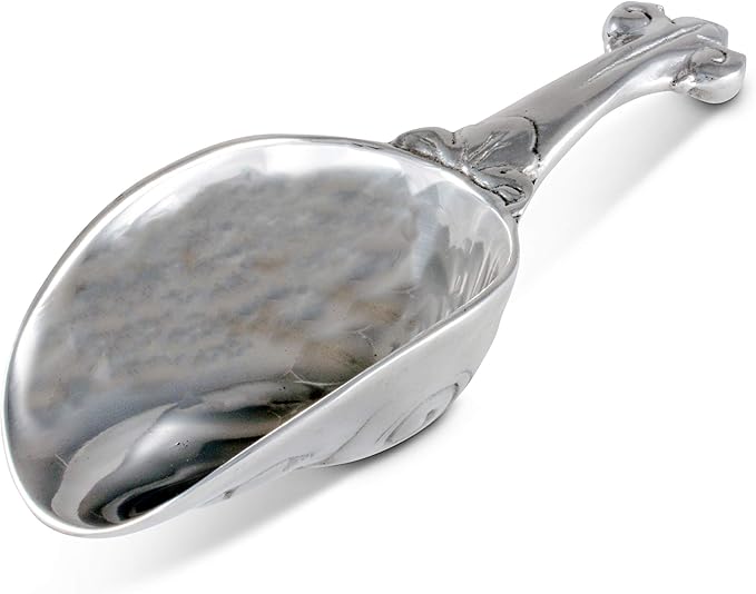 Fleur de lis Ice Scoop Polished Aluminum Arthur Court Designs