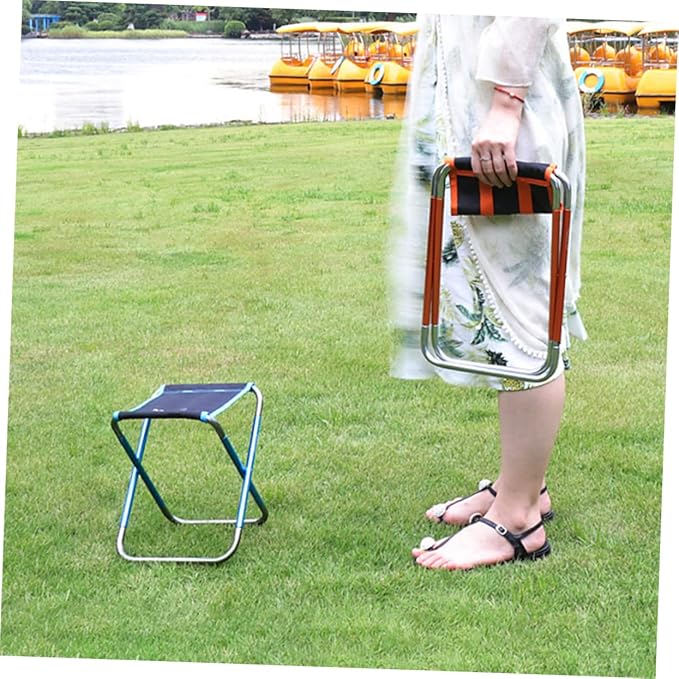 Portable Folding Stool Lightweight Compact Comfortable for Camping Beach Picnic Ideal for Outdoor Activities