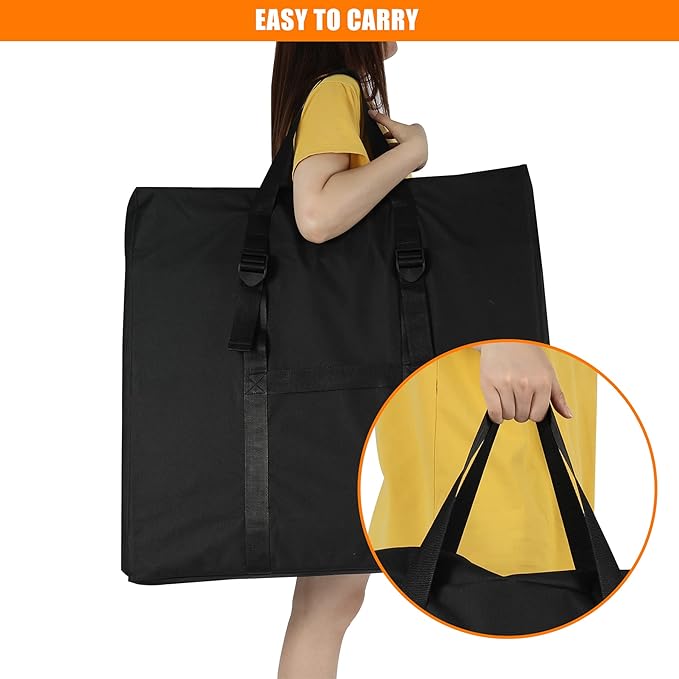 REDCAMP Black-2 Pack Folding Table Storage Bag Waterproof Carry Bag with Handles for Folding Picnic Camping Card Table Black 26 D x 5 W x 24 H