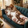 Adorable Cat Shaped Plush Sleeping Bag for Adults 68.9 Soft Envelope Slumber Bag Washable Warm Blanket for Camping Travel Sleepovers &amp Home Lounging Cute Animal for Cat Lovers