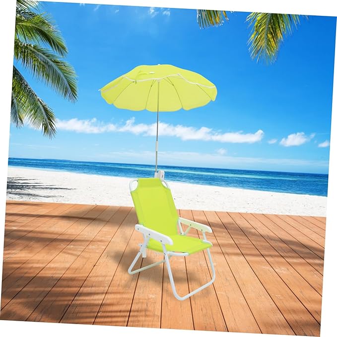 Multifunctional Kids Beach Chair Sun Block Canopy Light Compact Outdoor Seat
