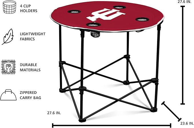 Logo Brands Officially Licensed NCAA Unisex Round Table One Size Team Color