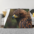 Golden Eagle 50x40 Printed Soft Fleece Blanket for Sofa Bed and Camping - Cozy Blanket for Travel Picnics Nighttime Use