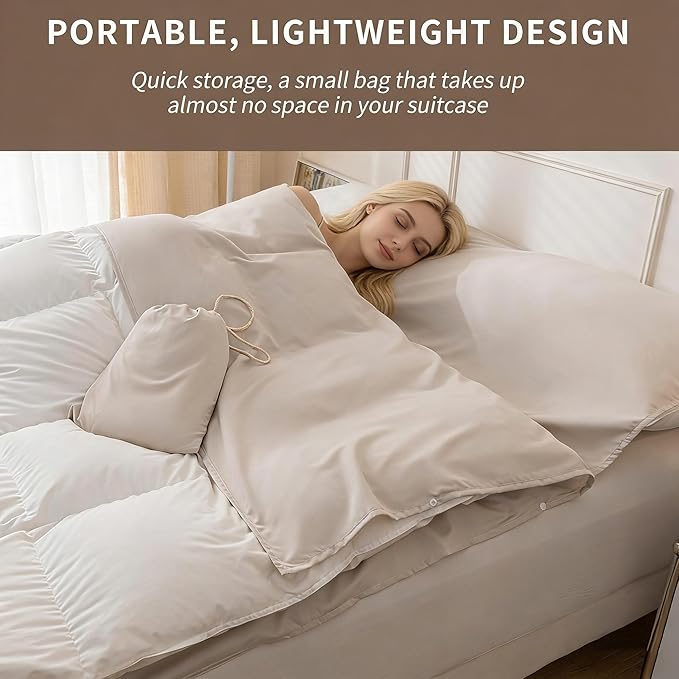 Sleeping Bag Liner Ultralight Sleep Sack Travel Sheets for Adults Liners Lightweight Double Camping Inner Hostel Fresh Back Hiking Bed