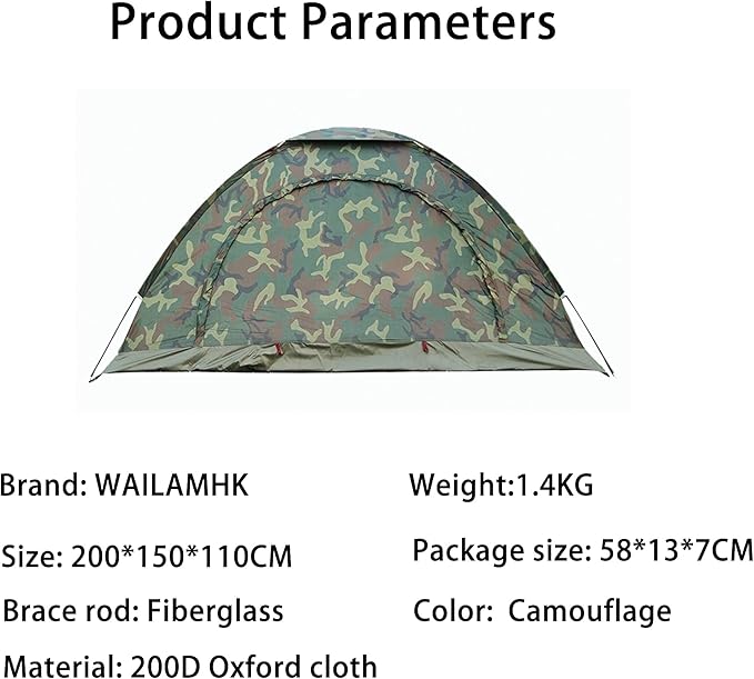 2 Person Camping Tent – Lightweight Waterproof Backpacking Dome Tent for 2 People Easy Setup &amp Portable Shelter