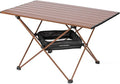 Alpcour Portable Camping Table – Lightweight Compact Folding Side Table in a Bag with Aluminum Top &amp Heavy Duty Hinge for Easy Travel &amp Storage – Great for Outdoor BBQ Backpacking Tailgate