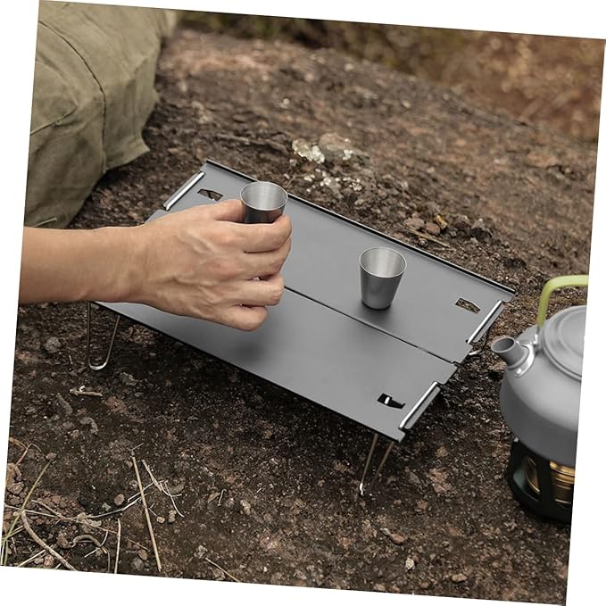 Yardwe Portable Folding Aluminum Table Detachable Small Tea Table for Camping BBQ and Outdoor Use Compact Lightweight and Versatile