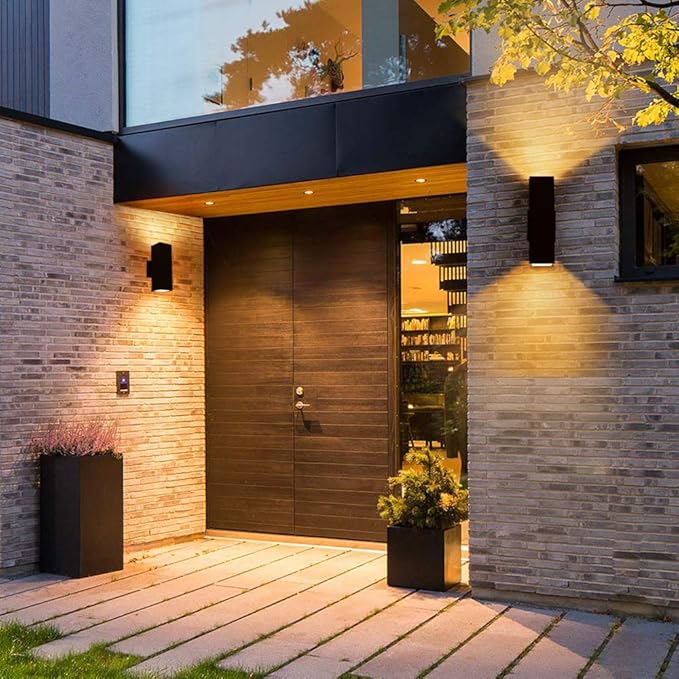 Outdoor Wall Lights Waterproof Exterior Light Fixture for House Aluminum Black Porch Lights Outdoor Wall Mount Light Fixture