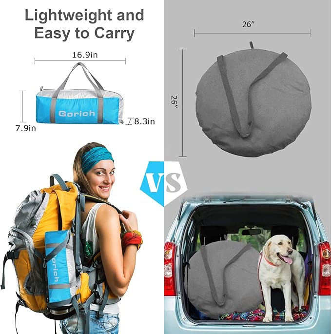Gorich Beach Tent Sun Shelter for 3/4/6/8/10 Person with UPF 50＋ UV Protection Lightweight &amp Easy Setup Beach Shade Canopy Portable Beach Shade Tent Beach Cabana