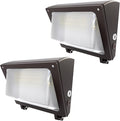 JTT LED Wall Pack Light with Dusk-to-Dawn Sensor 120W/96W/72W Selectable[Eqv.900W HPS/HID]18000LM 6000K/5000K/4000K Daylight WallPack Lights Outdoor LED for Parking LotWarehouseHouseYard-2pack
