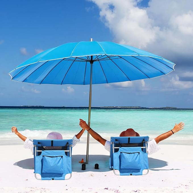 Portable Foldable Beach Lounger Lightweight Beach Mat Lounge Chair with Breathable Mesh Tote Cooler Pocket for Tanning Relaxing Compact &amp Ultimate Gear (Blue)
