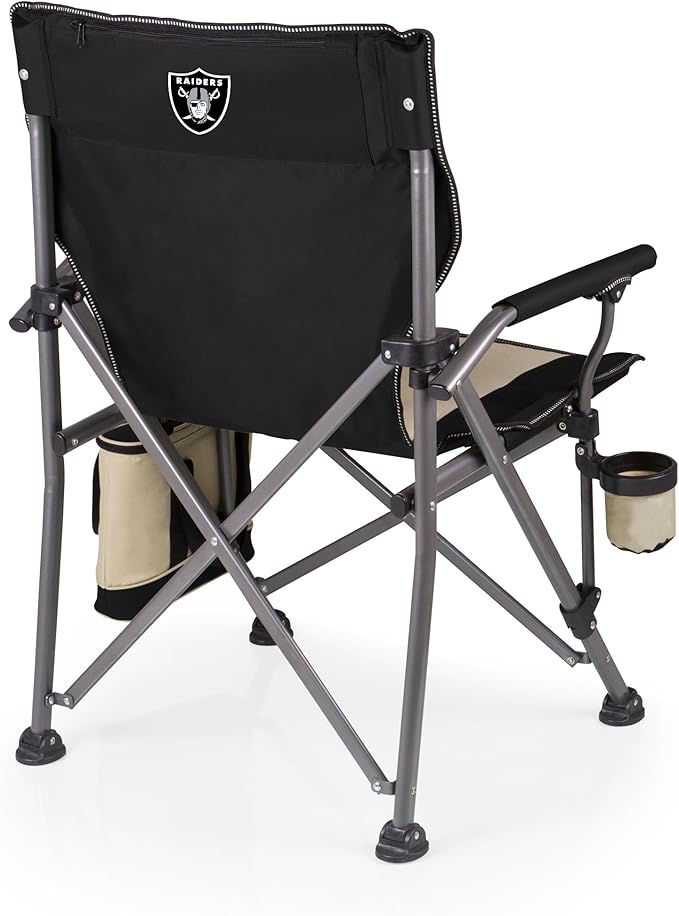 Picnic TIME NFL Unisex-Adult NFL Outlander Folding Camping Chair with Cooler Heavy Duty Beach Chair