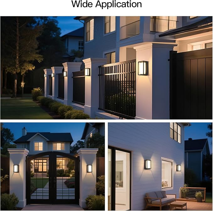 Modern Outdoor Wall Lights AC100-240V LED Porch Lights Outdoor 9.8 Sconce Light for House Exterior Wall Light Fixtures Waterproof 3000K Sconces Lighting for Outside Garage Patio Front Door