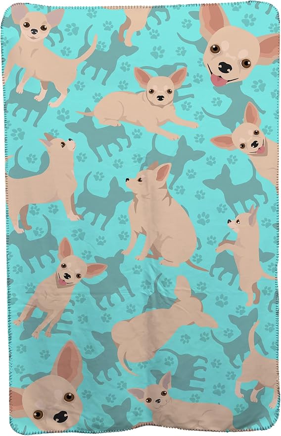 Caroline's Treasures MLM1032TBLT Chihuahua Soft Travel Blanket with Bag Airplane Blanket Indoor Outdoor Camping Blanket for Traveling Picnics Beach Trips Concerts