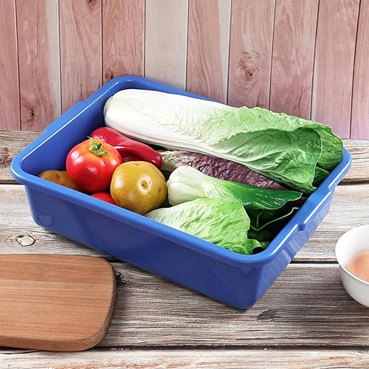 Pekky 5-Pack 8 L Commercial Bus Tubs Small Restaurant Utility Bus Box Blue