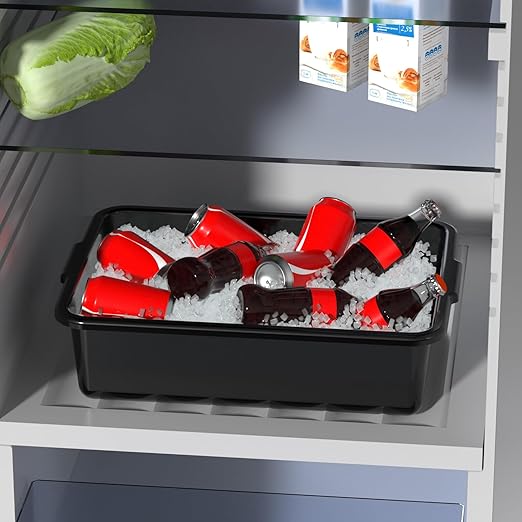 Black Small Plastic Bus Tubs 8 L Food Service Bus Tub Box 5 Packs