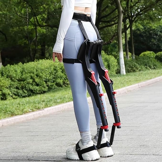 Invisible Chair Wearable Exoskeleton Human Wearable Seat Portable Leg Ergonomics Lightweight Seat Anywhere Camping Folding Stool Bear Up to 150kg