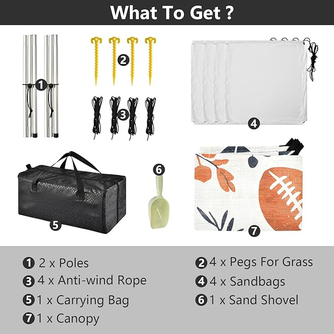 Rugby Tile Leaves Pattern Camping Sun Shelter Beach Tent Portable Beach Sun Shade Outdoor Canopy for Camping Trips Fishing Picnic