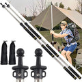 Tarp PolesTent Poles Set of 2 2Ft to 6Ft Replacement Canopy Poles Heavy Duty Telescoping Tent Poles for Tarp Outdoor Camping Awning Poles Adjustable Sturdy Durable Shade Cloth Poles
