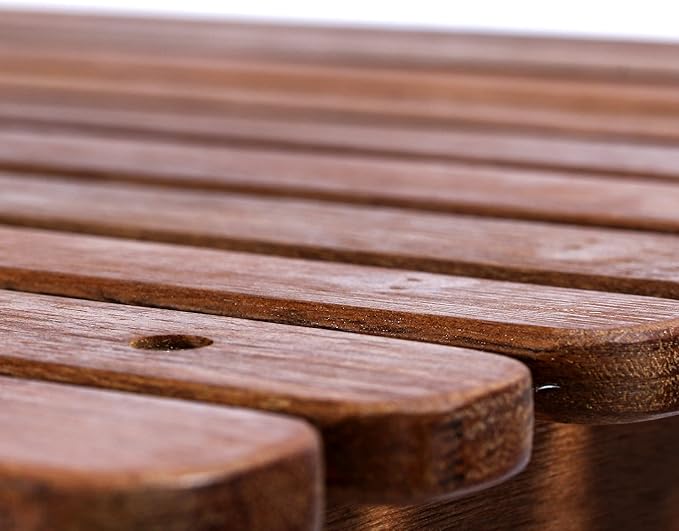 BYER OF MAINE - Pangean Folding Wooden Table Hardwood Portable Table for Deck or Camping Use Indoors or Outdoors - 18 H x 16 W x 16 D