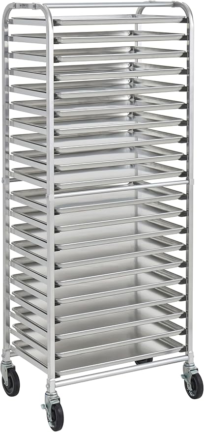 Commercial Knocked Down 20-Tier Aluminum Side Load NSF Bun/Sheet Pan Rack | Bakeries Caterers Kitchens Restaurants | (#32L-149)