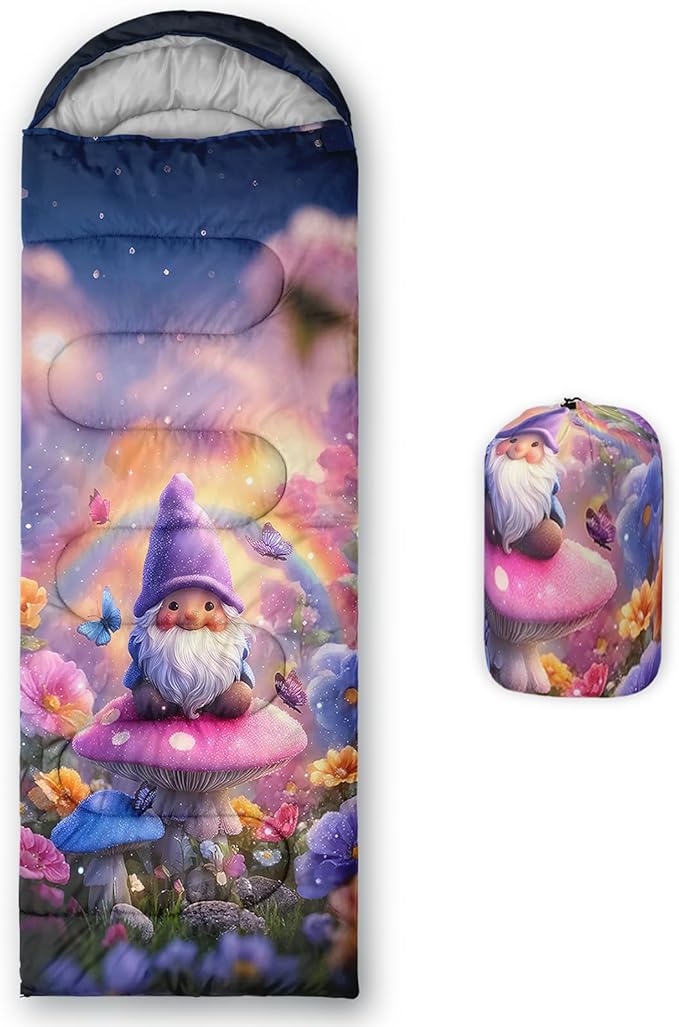 Ocean Themed Sea Turtle Sleeping Bag for Kids Boys GirlsLightweight Warm Cold Weather BackpackingWaterproof Compact Sleeping Bag with Compression Sack for Hiking Camping Outdoor.