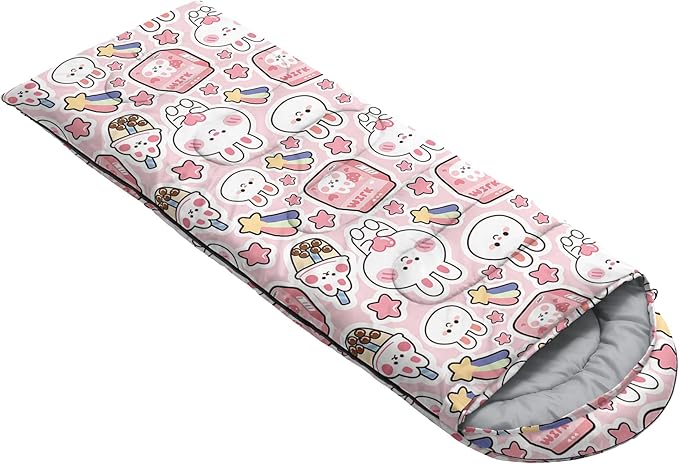 QOOMO Camping Sleeping Bags3 Season Warm &amp Cool WeatherLightweightWaterproof Sleeping Bags for Adults &amp KidsTravelingand OutdoorsCamping Gear Equipment