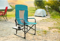 Elountik Oversized Portable Folding Directors Chair with Side Table and Storage Pocket for Camping Beach Fishing Picnic and Lawn - Heavy Duty Blue