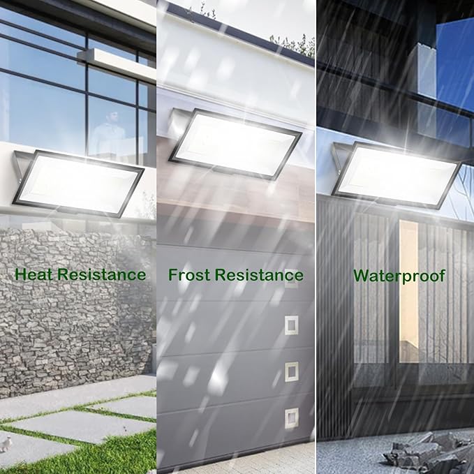 800W LED Flood Light Outdoor 6000K 80000LM Daylight White Security Lights Outside Lamp IP66 Waterproof Exterior Floodlights Lighting for Garden Yard Stadium Arena