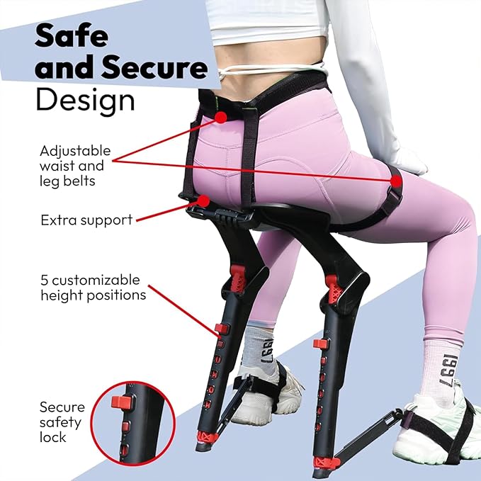 Adjustable Chairless Wearable Invisible Chair Wearable Chair Invisible SeatInvisible Chair Wearable Exoskeleton Human Ergonomics Stool ﻿