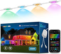 Lepro EE1 AI Permanent Outdoor Lights with Dual-Output 200ft 120 LED RGB+IC Smart Outside Light for House Christmas DecorAlexa Google Enabled 2.4 GHz WiFi/Bluetooth APP Control No Remote Controller
