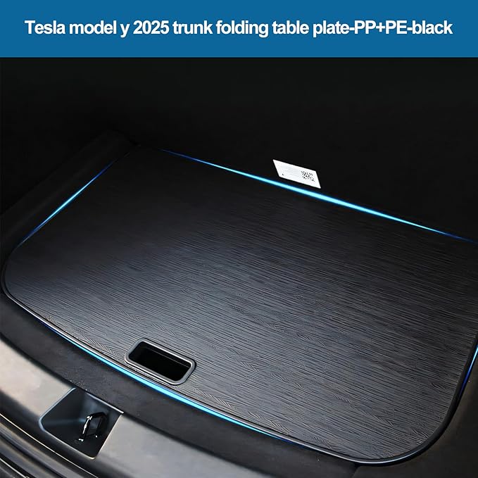 Tesla Model Y Dedicated Camping Table Set with 2 Collapsible Stools Premium Outdoor Folding Table for Outdoor Adventures Beach BBQ Picnics and Road Trips Compatible with Model Y Only Fits the 5 Seater